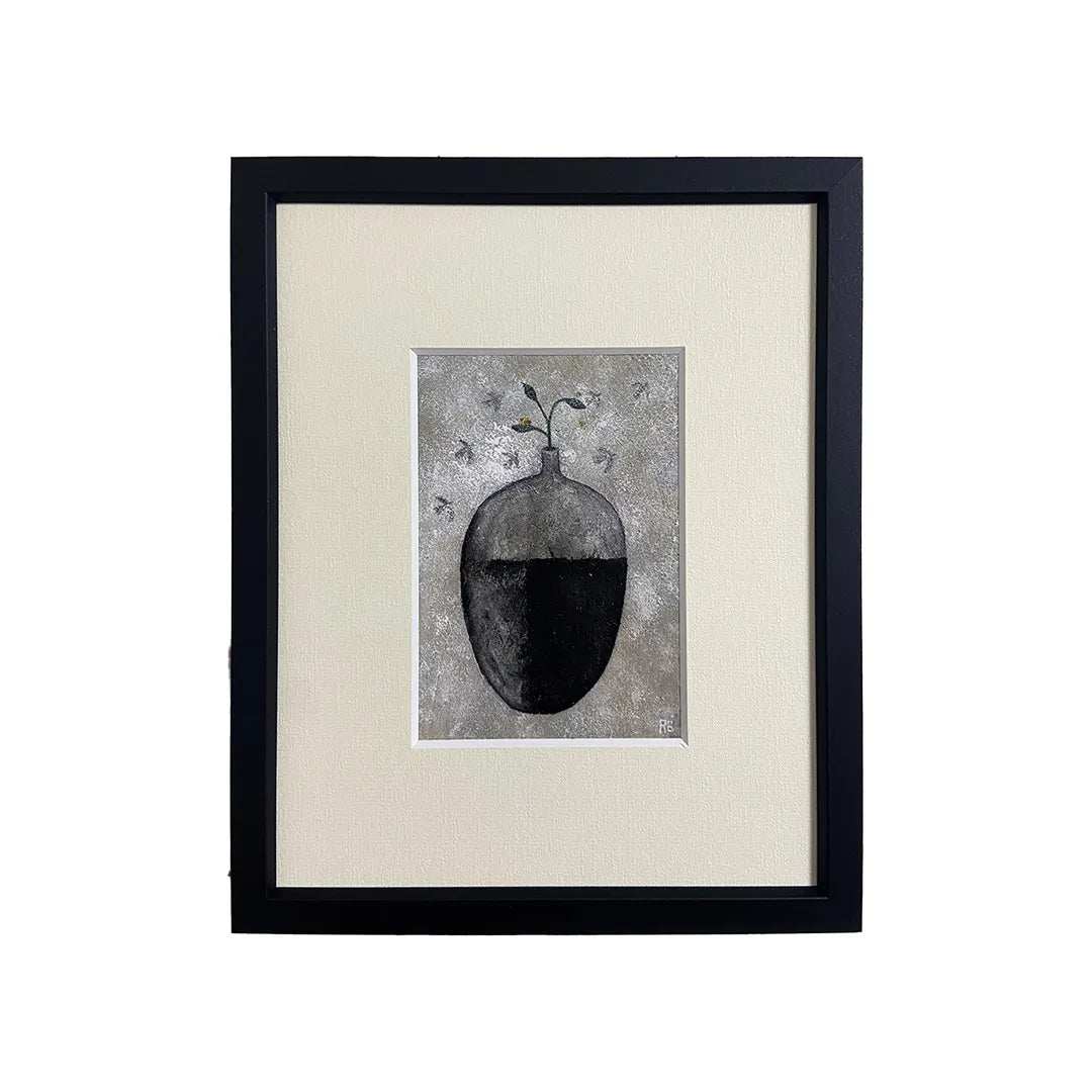 雫-Black Vase